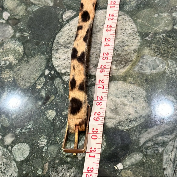 Vintage Authentic Winter Furs Leopard Cheetah Print Leather Belt Size Small - Picture 8 of 12